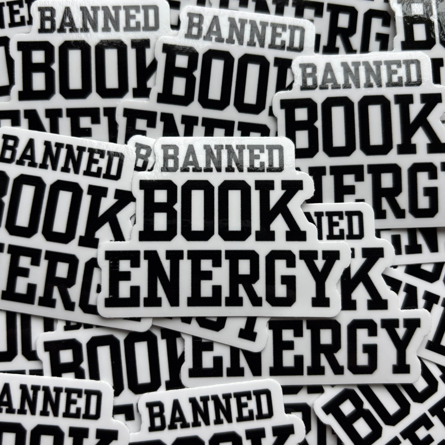 Banned Book Energy College Font Sticker