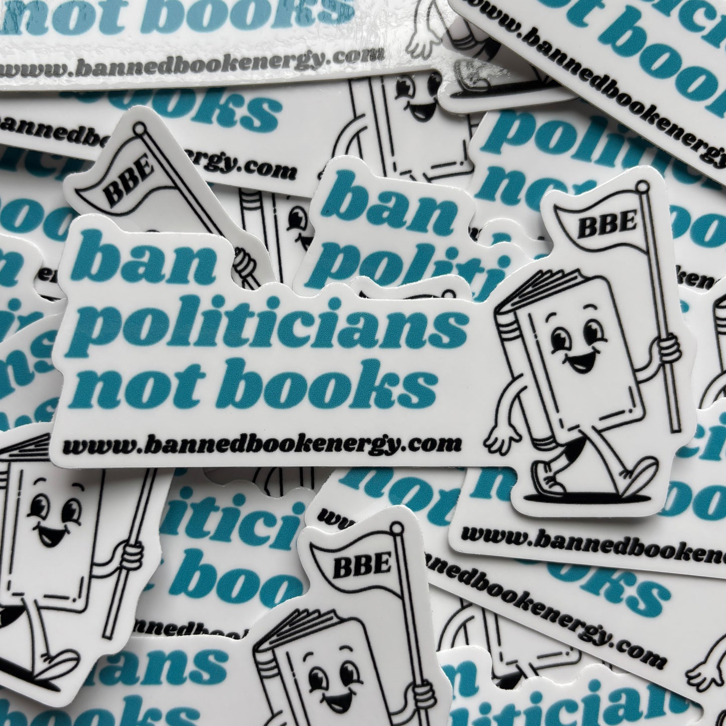 Ban Politicians Not Books Sticker